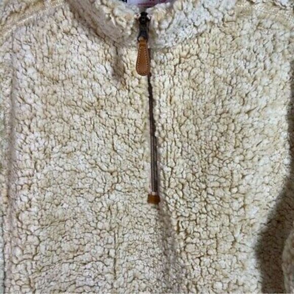 New The Pink Lily Womens Cream Teddy Sweater Quarter Zip Pullover Size Medium - Picture 7 of 7
